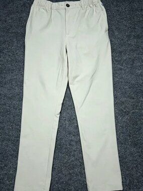 Chubbies Pants Mens Medium Beige Everywear Chino Elastic Waist Stretch Casual